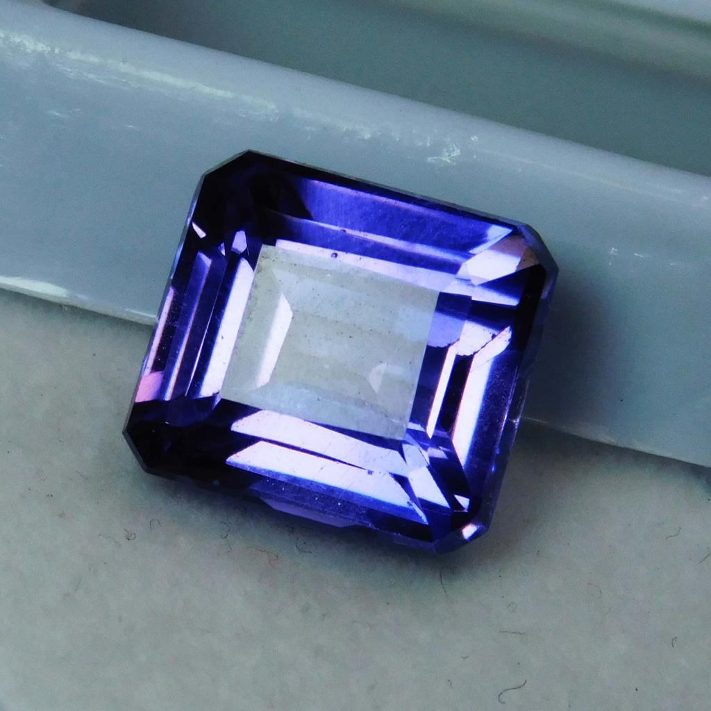 Natural Purple Tanzanite Loose Gemstone 10.80 ct Emerald Cut for Jewelry Making and Gem Collections