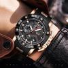 LIGE Men Watch Fashionable Sports Waterproof Silicone Strap Men's Quartz Watch
