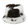 Ladies' Warm Cold Hat Women's Grass Plush Cow Pattern Fisherman's Hat Women