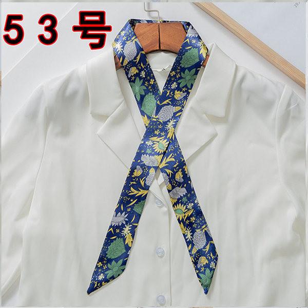 Luxury Brand Bag Scarf Foulard Femme Hijab Scarf Women Hair Silk Scarf Handle Bag Ribbons Long Skinny Scarves