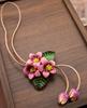 Genuine Leather Blooming Sunflowers Charms Simulation Peony Flower Pendent Exquisite Floral Decor Bag Charm Accessories