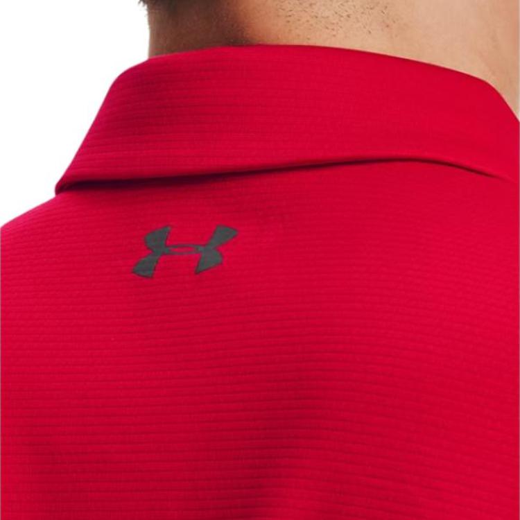 Under Armour Свободный крой, однотонная рубашка поло с квадратным вырезом, мужские топы, красный 1290140-600