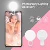 Portable LED Selfie Flash Fill Light 3 Adjustable Mode 20 Beads Easy Clip-On Brighten Live Beauty Fill Light