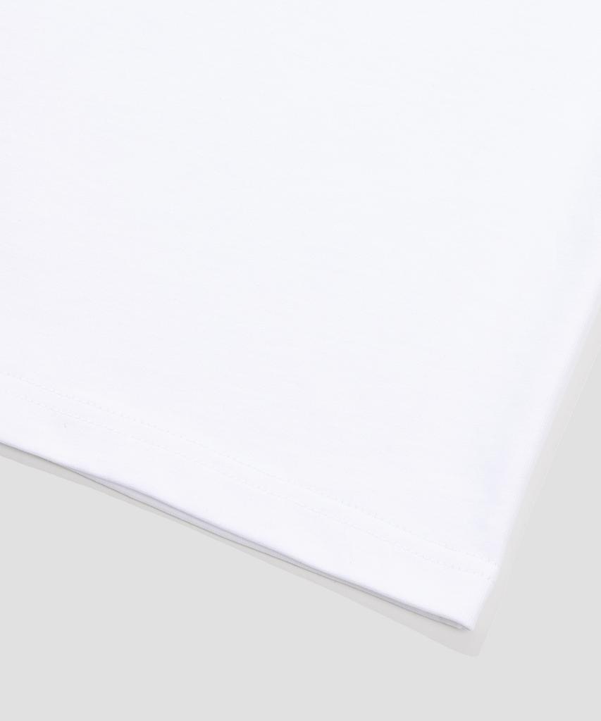 AGOD Back Incision Crop Half T-Shirt [White]