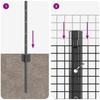 Welded Wire Fence Panel with Posts 10 x 0.4 m (W x H)