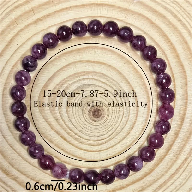 Омоложение Духовный дар Положительная энергия Ручная работа 1 шт. Символ преданности Гранатовый браслет Натуральные каменные бусины Баланс корневой чакры 6 мм Ручная работа