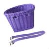 Kid's Front Handlebar Bike Basket Imitation Rattan Bicycle Universal Lightweight Accessory