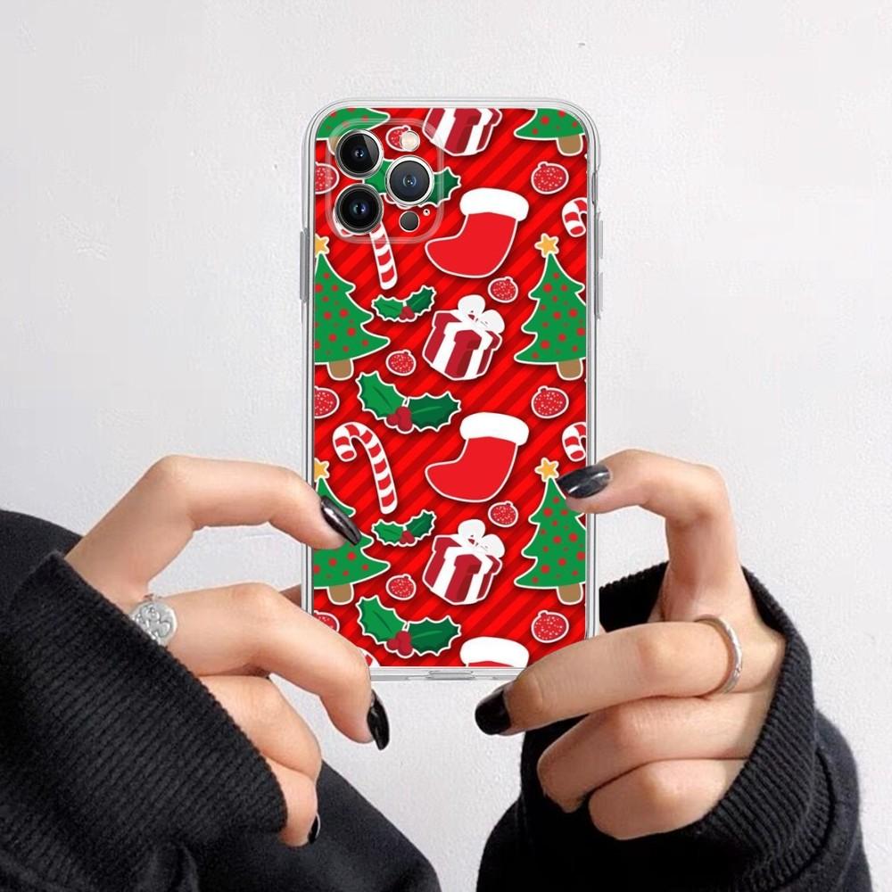 Merry Chrismas Phone Case for iPhone 16 15 8 7 6 6S Plus X SE XR XS 14 11 12 13 Mini Pro Max Mobile Case