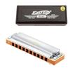East Top Harmonica Blues Harmonica 10 Hole Harmonica G Key 10 Holes 20 Tones Brass Cover Canvas Case Clean Cloth Expert Diatonic Harmonica