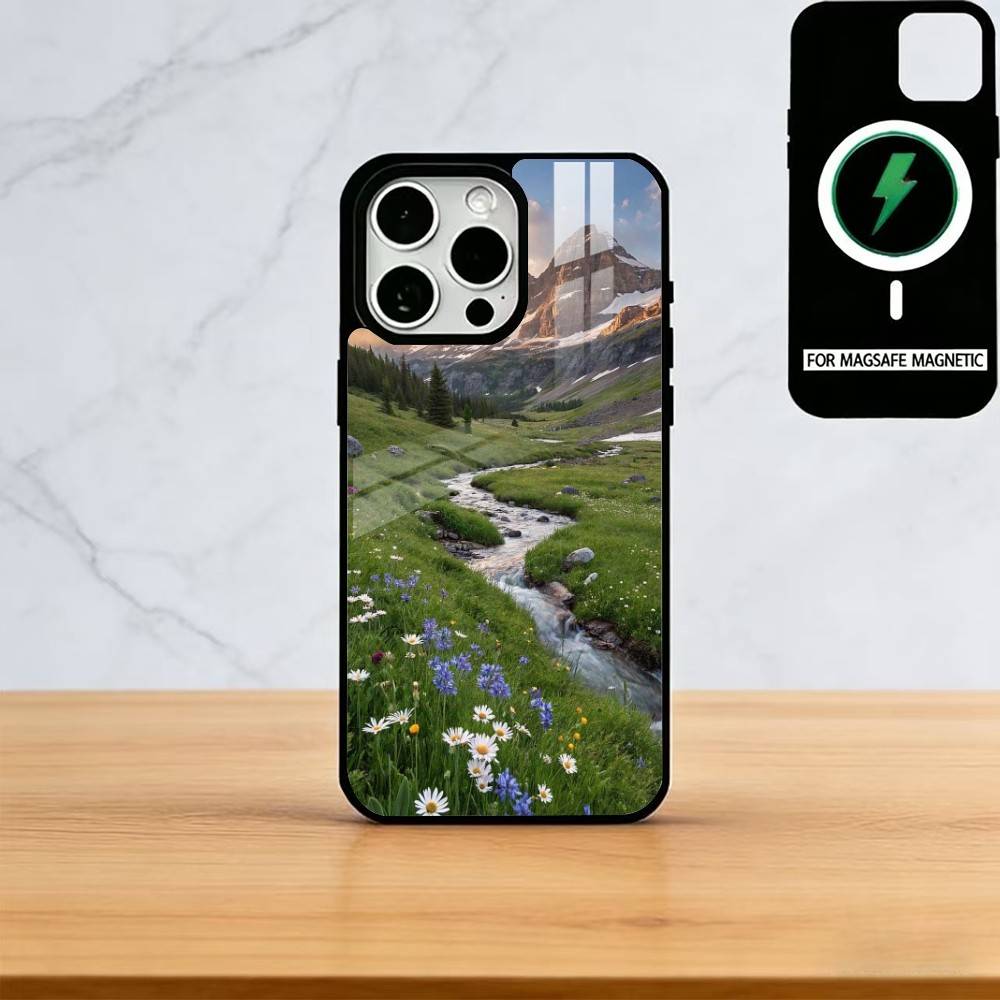 Mountains And Lakes Phone Case For iPhone17,16,15,14,13,12,11 Plus,Pro Magnetic with Magsafe Wireless Charging