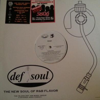 12-дюймовая пластинка SISQO - Thong Song (Ремикс) DEFR15050 Def Soul, Drago 2000 US Рэп и хип-хоп/R&B Б/у