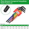 9PCS Ball-End Allen Key Set Color Torx Wrench Set High Quality Bicycle Repair Tool