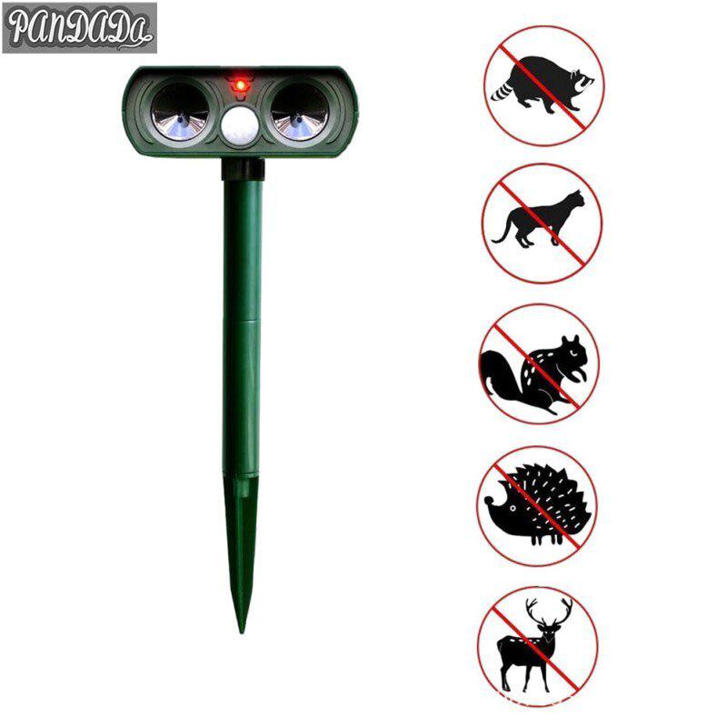 Отпугиватель домашних животных для собак, кошек, птиц, кабанов, мышей, комаров, ультразвуковой перезаряжаемый на солнечной энергии, инструмент для использования в помещении и на открытом воздухе