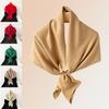 90cm Summer Solid Color Cotton and Linen Scarf, Women's Beach Sunscreen Scarf, Shawl Versatile Scarf