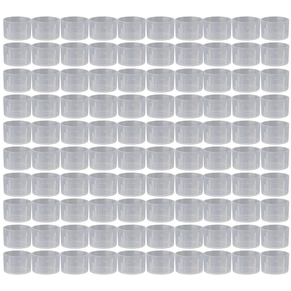 100 шт. Пластиковые мерные стаканчики 5 мл для проектов по искусству и ремеслу, новые