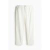 H M Regular Fit Linen Blend Pants wHite
