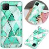 Coque pour Samsung Galaxy A22 5G Motif Marbre Turquoise Protection Léger Souple