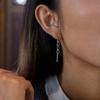Серьги-цепочки Yori с кисточками, длинные, покрытие PVD 18K золотом, текстурированный металл, водостойкие, ежедневные аксессуары