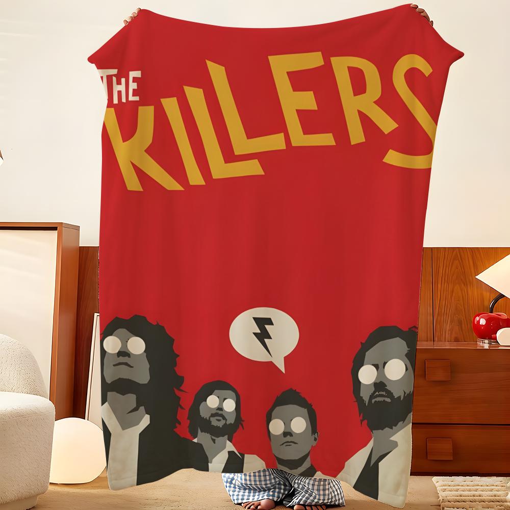 Музыкальная Т-рубадка The K-Killers Бросок Фланелевое одеяло-плед, Легкое Уютное, Прочное Стираемое милое Крутое