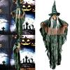 Halloween Decor Animated Witch Hanging House Prop Decorations LED Eyes