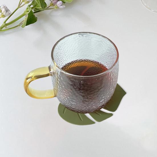 Coaster Cartoon Leaf-shaped Silicone Coaster Easy To Clean Reusable Table Mat for Dining Table Decoration