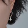 POSTLUDE [SILVER] STAR DROP HOOP EARRINGS