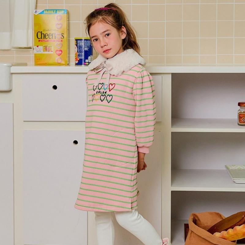 Платье флисовое Olivean Olivean Bella Stripe Pink 