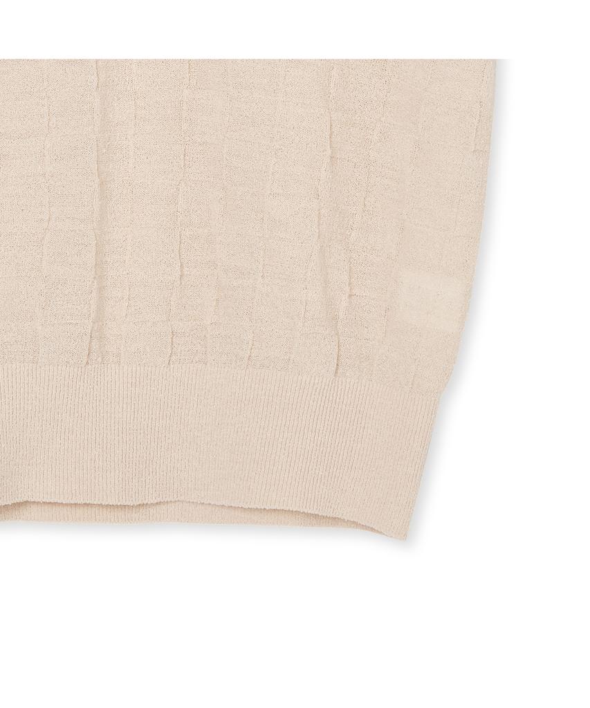 IOLO Square Boucle Half Collar_Light Beige