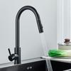 Pull-out Kitchen Faucet Single Hole Tap Brushed/Black G1/2 Kitchen Faucet Black Surface Water Faucet Kitchen Sink Faucet