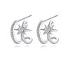 New 925 Sterling Silver AAA Zircon Stud Earrings for Women Fashion Exquisite Student Girlfriend Jewelry Accessories Heart Gift