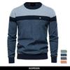 AIOPESON Spliced Cotton Sweater Men Casual O-neck High Quality Pullover Knitted Sweaters Male New Autumn Winter Mens Sweaters