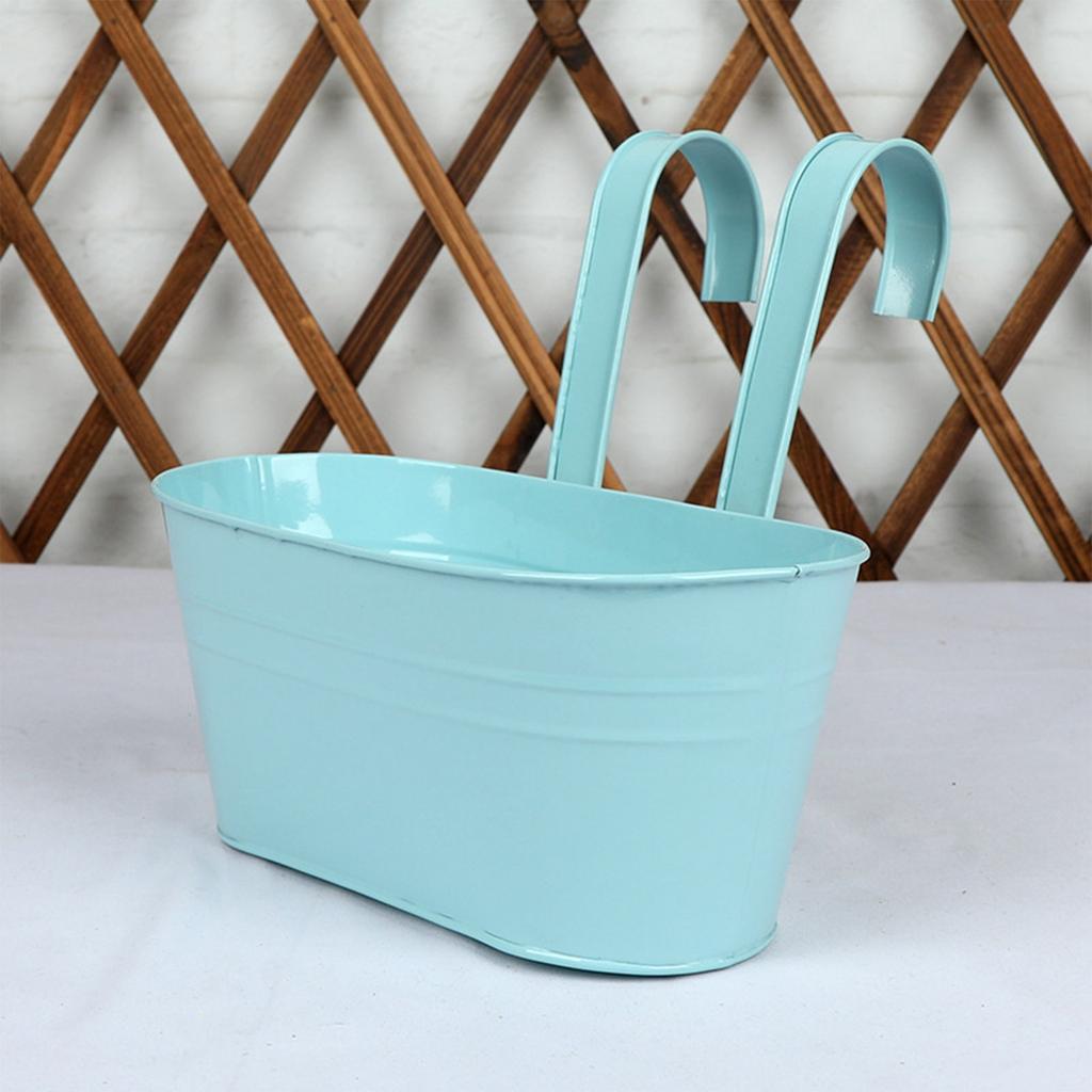 Домашний Овальный Металлический Цветочный Горшок для Растений Забор Балкон Сад Подвесные Кашпо Однотонный Прочный Пластиковый Подвесной Цветочный Горшок