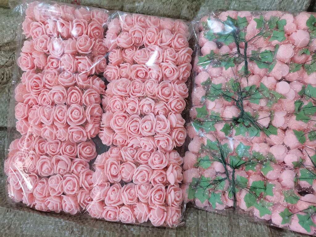 2,5-дюймовая марлевая кружевная роза, пена и сухоцветы для свадебной подарочной коробки, плетеного венка и аксессуаров.