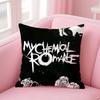 Горячая Рок-группа My Chemical Romance Наволочка Противопылевой Клещ Наволочка Невидимая Молния Шелковистый Короткий Плюш Чехол на Подушку Дивана