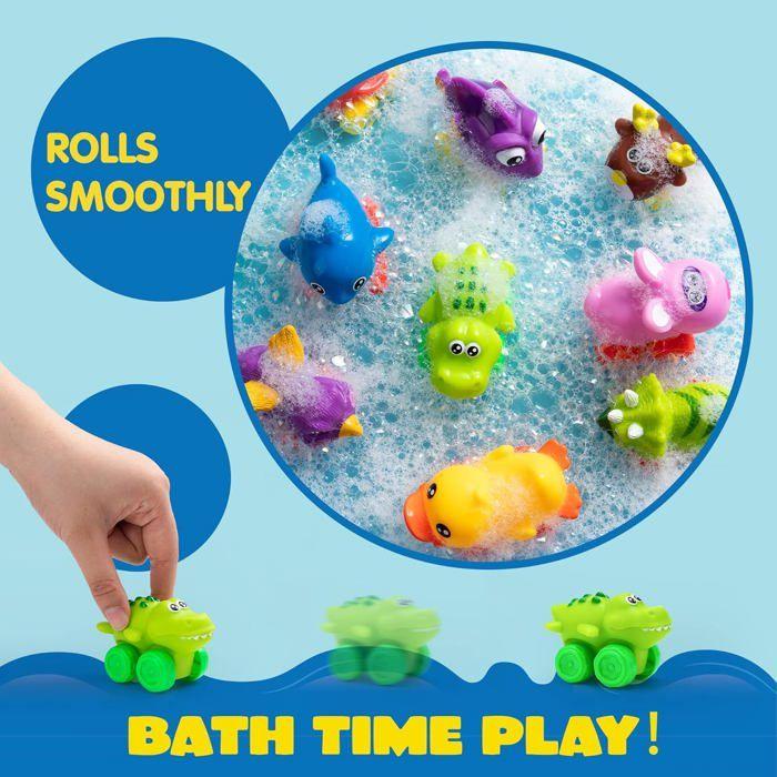 Jouets de bain - JOYIN - Voitures animaux - Caoutchouc souple - 3 ans - Mixte