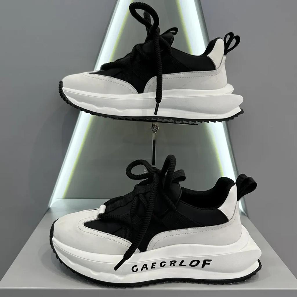 Fashion Men Thick Sole Elevated Shoes Season Comfortable Versatile Breathable Non Slip Sports Shoes Outdoor Travel Casual Shoes