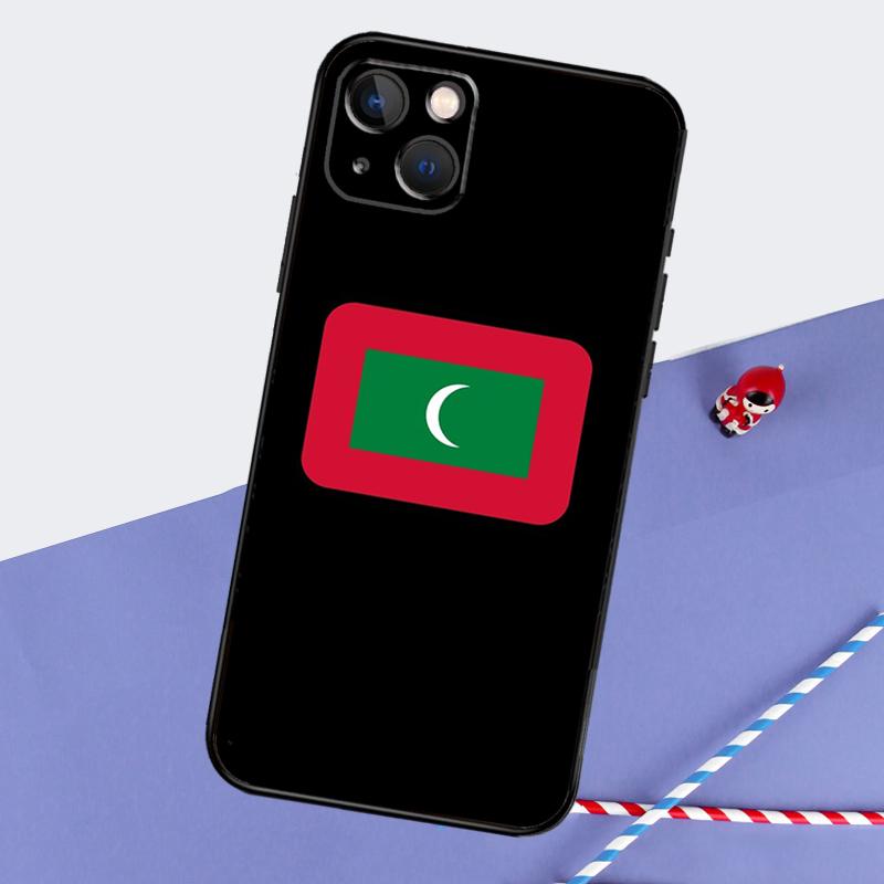 Чехол для телефона с флагом Мальдив для iPhone 16 15 11 12 13 14 Pro Max Mini XS XR X 7 8 Plus Мягкий чехол из ТПУ