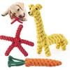 Puppy Teething Toys Indestructible Dog Toys Giraffe Carrot Dog Toy Tough Dog Rope Toy for Boredom Small Middle Dog