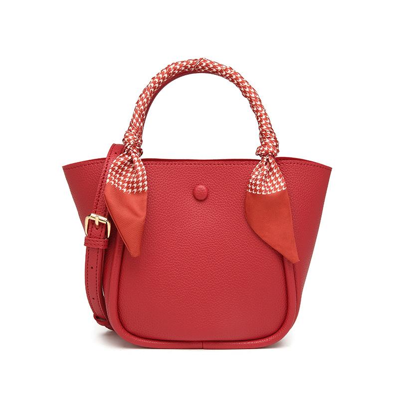 Women's red handbag, bridal bag, 2024 spring/summer new style, high-end and stylish wedding handbag