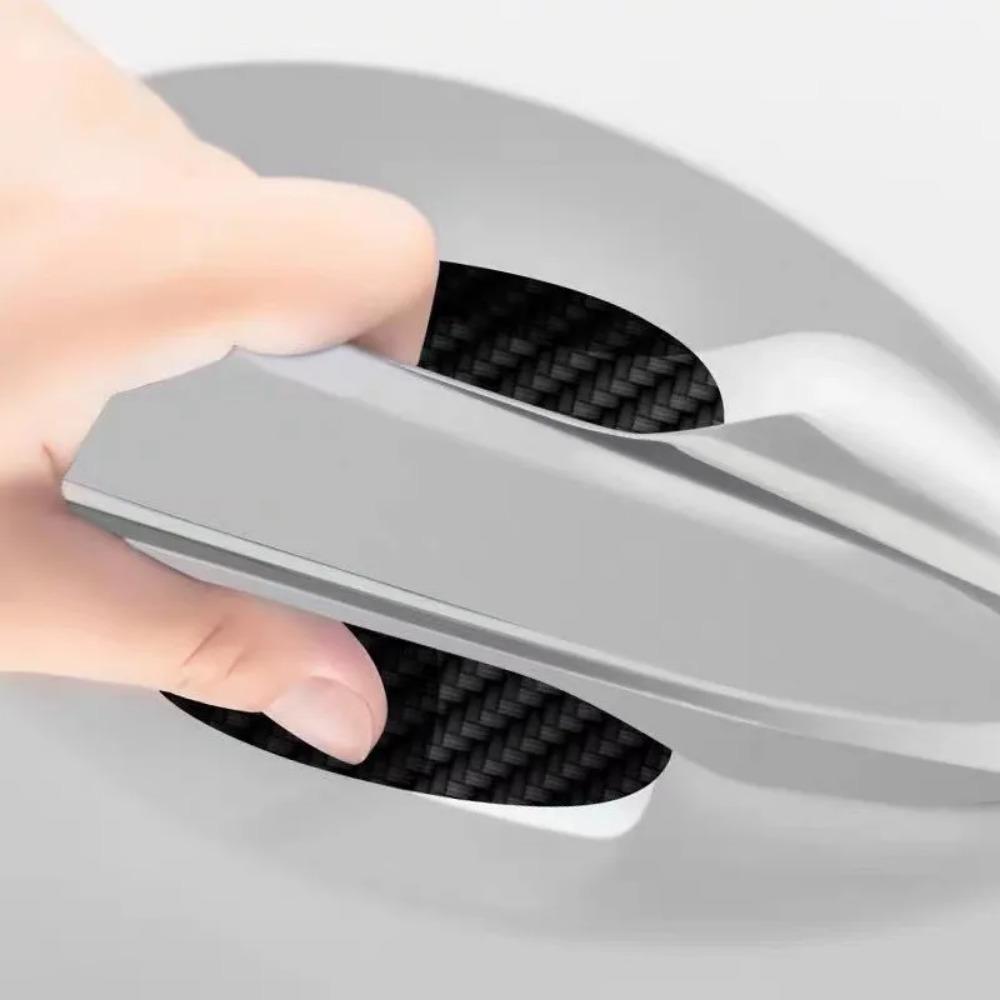 4 шт./компл., молдинги для стайлинга автомобиля, наклейка на дверь автомобиля, наклейка из углеродного волокна, устойчивая к царапинам крышка, защитная пленка для авто...
