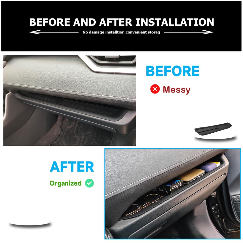 Для 2025 2025 Toyota RAV4 2019-2025 Коврик-органайзер для хранения вещей пассажира Лоток центральной консоли Подлокотник Автомобильный ящик для хранения ABS Аксессуары