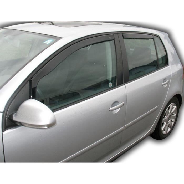 Déflecteurs d'air - J&J AUTOMOTIVE - Volkswagen Golf 5 - Fumé - Acrylique renforcé - Installation facile