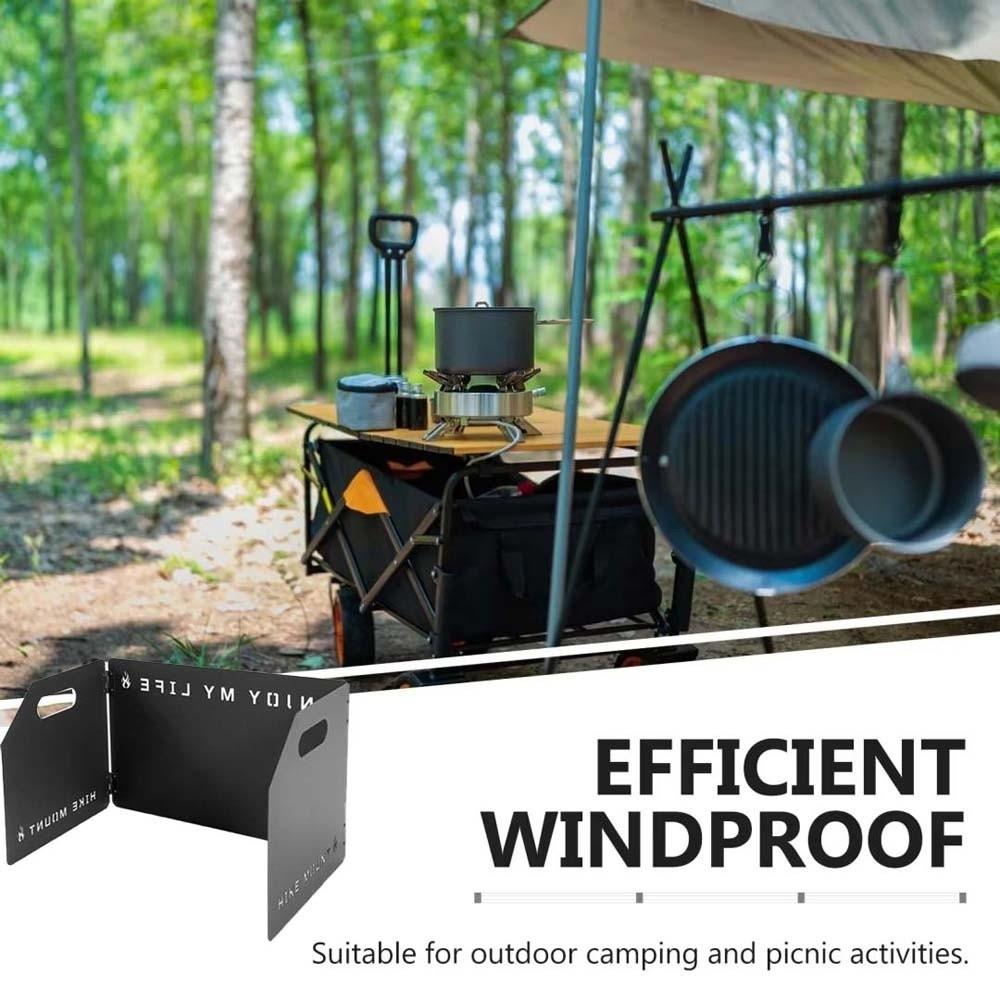 Large Cookware Windshield Tri-fold Cooker Wind Protection Tea Stove Stove Wind Shield  Hiking
