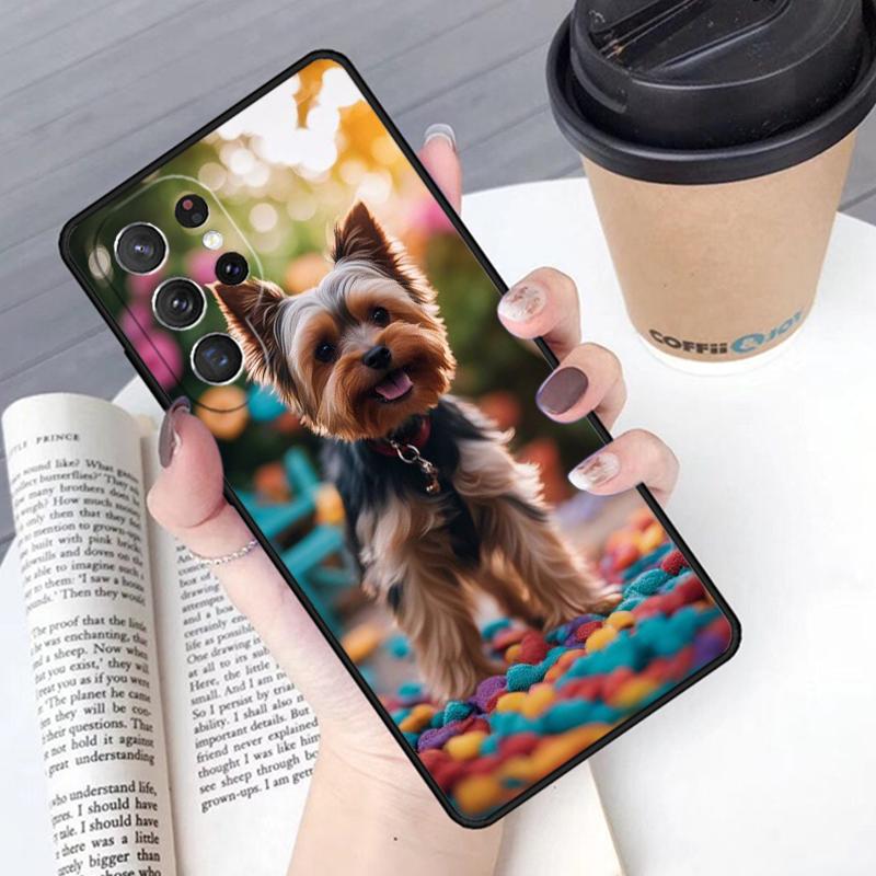 Yorkie Yorkshire Terrier Dog Puppy phone case Cover For Samsung Galaxy S24 S25 Ultra S21 S22 S10E Note 10 Plus Note 20 FE S23