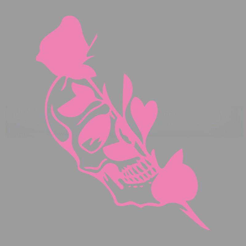 Half Skull Rose Creativeandfunny Stickers For Cartoon Fansandloverhigh Quality For Car Trucks Motorcycles Andlaptops