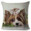 Cute MINI Dog Cushion Cover Decor Pet Animal Printed Pillowcase Polyester Pillow Case for Sofa Home Car cm