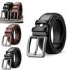 Retro Vintage Mens Leather Belt With Alloy Buckle For Formal And Casual Wear