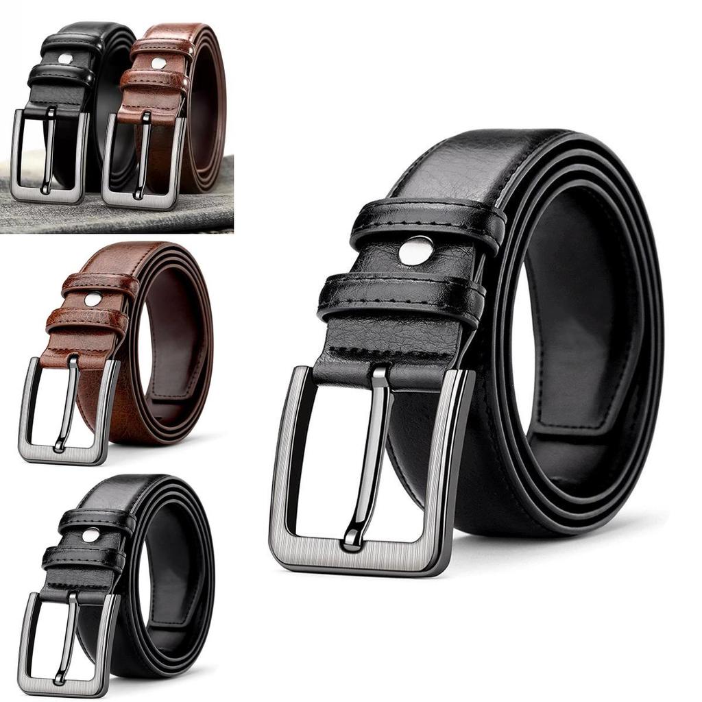 Retro Vintage Mens Leather Belt With Alloy Buckle For Formal And Casual Wear