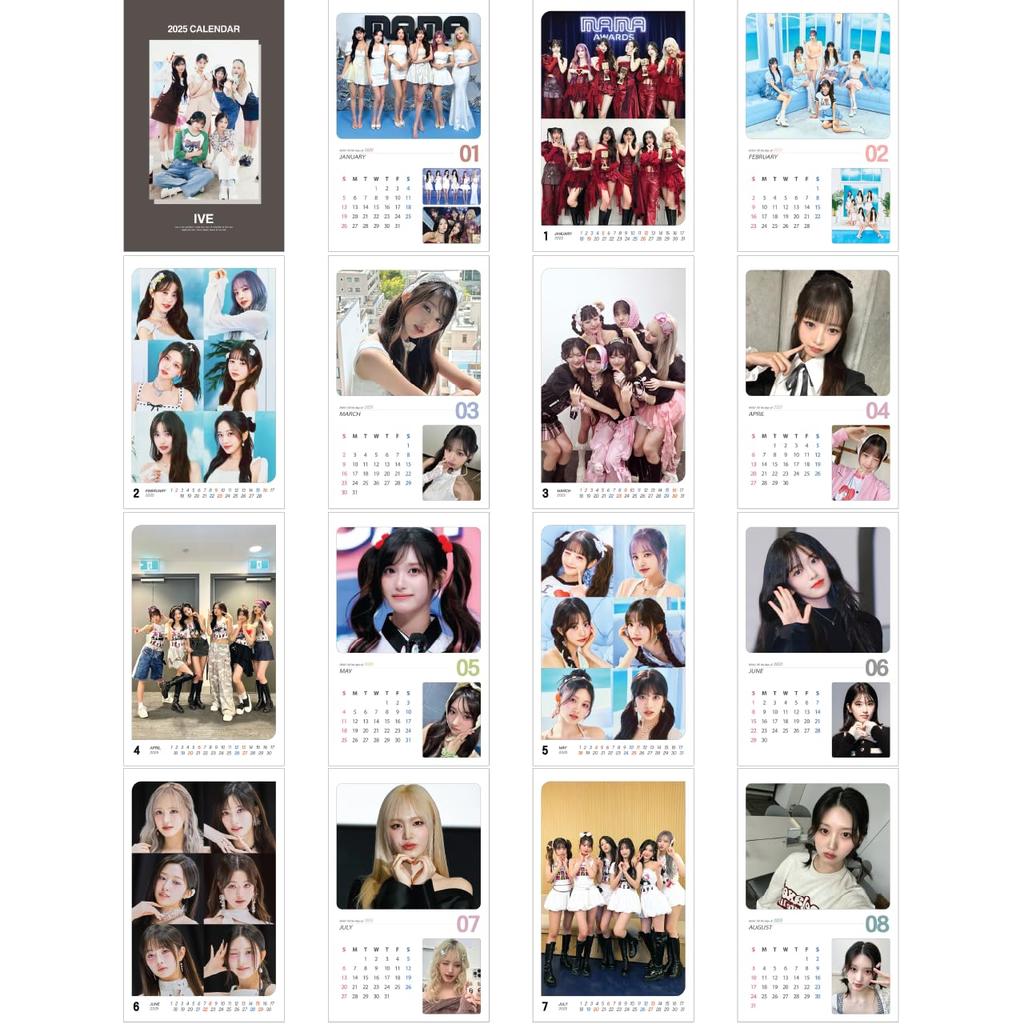 2025 Wall Calendar Wall IVE [K-STAR Calendar] (IVE 02)