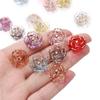 10Pcs Necklace Bracelet Flower Beads Acrylic All-Match Pendant Hole Charm for Jewelry Making